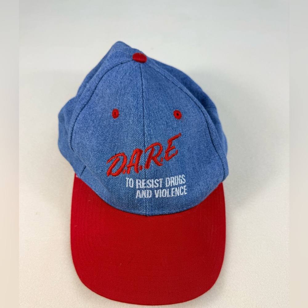 Vintage D.A.R.E. Blue Denim & Red Cap Unisex